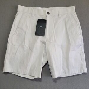 Fabletics High Side Shorts Mens 29 White 4-Way Stretch Golf Athletic Pockets NEW
